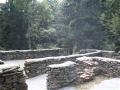 Grundmauer eines Bauernhauses